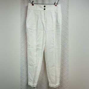Boden White 100% Linen Pants